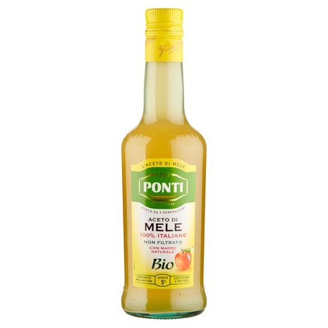 Ponti Bio Aceto di Mele 100% Italiane non Filtrato 500 ml
