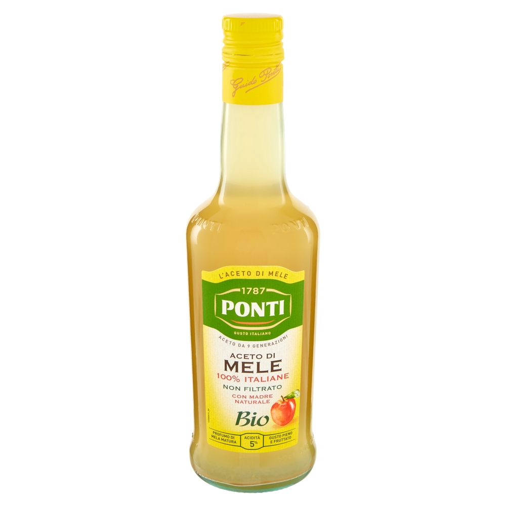 Ponti Bio Aceto di Mele 100% Italiane non Filtrato 500 ml