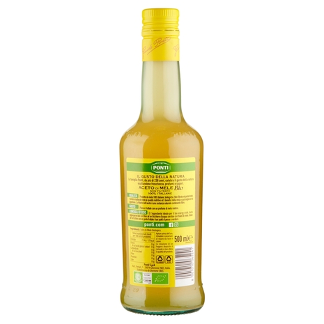 Ponti Bio Aceto di Mele 100% Italiane non Filtrato 500 ml