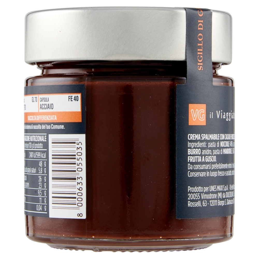 Crema Spalmabile alle Nocciole 48% Il Viaggiator Goloso