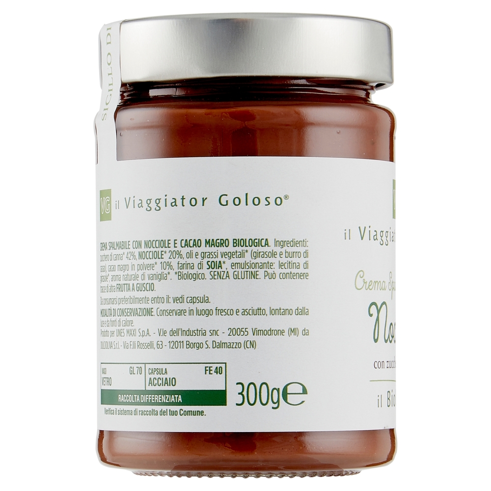 Crema Spalmabile allle Nocciole BIO Il Viaggiator Goloso