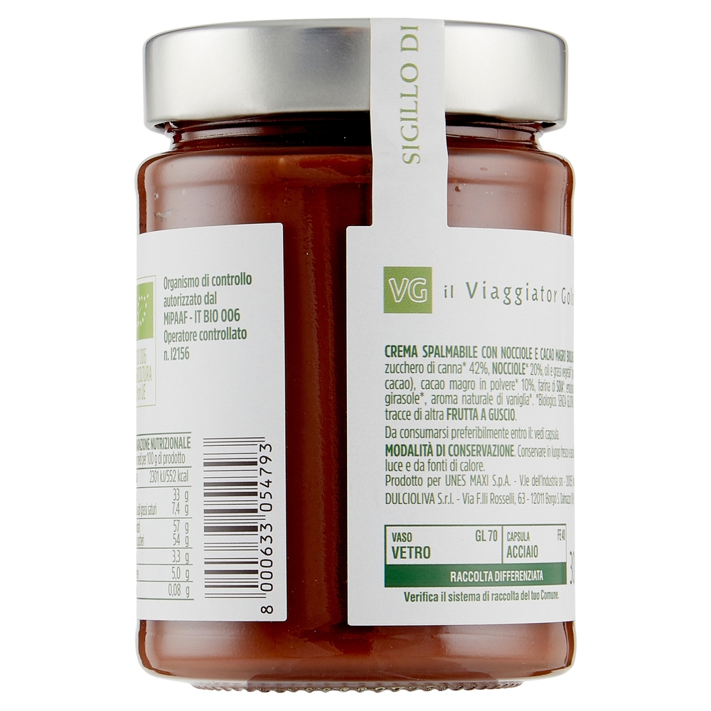 Crema Spalmabile allle Nocciole BIO Il Viaggiator Goloso