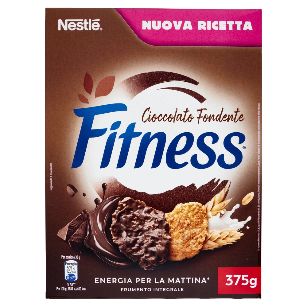 FITNESS Cioccolato Fondente Cereali Integrali con Fiocchi al Cioccolato 375 g