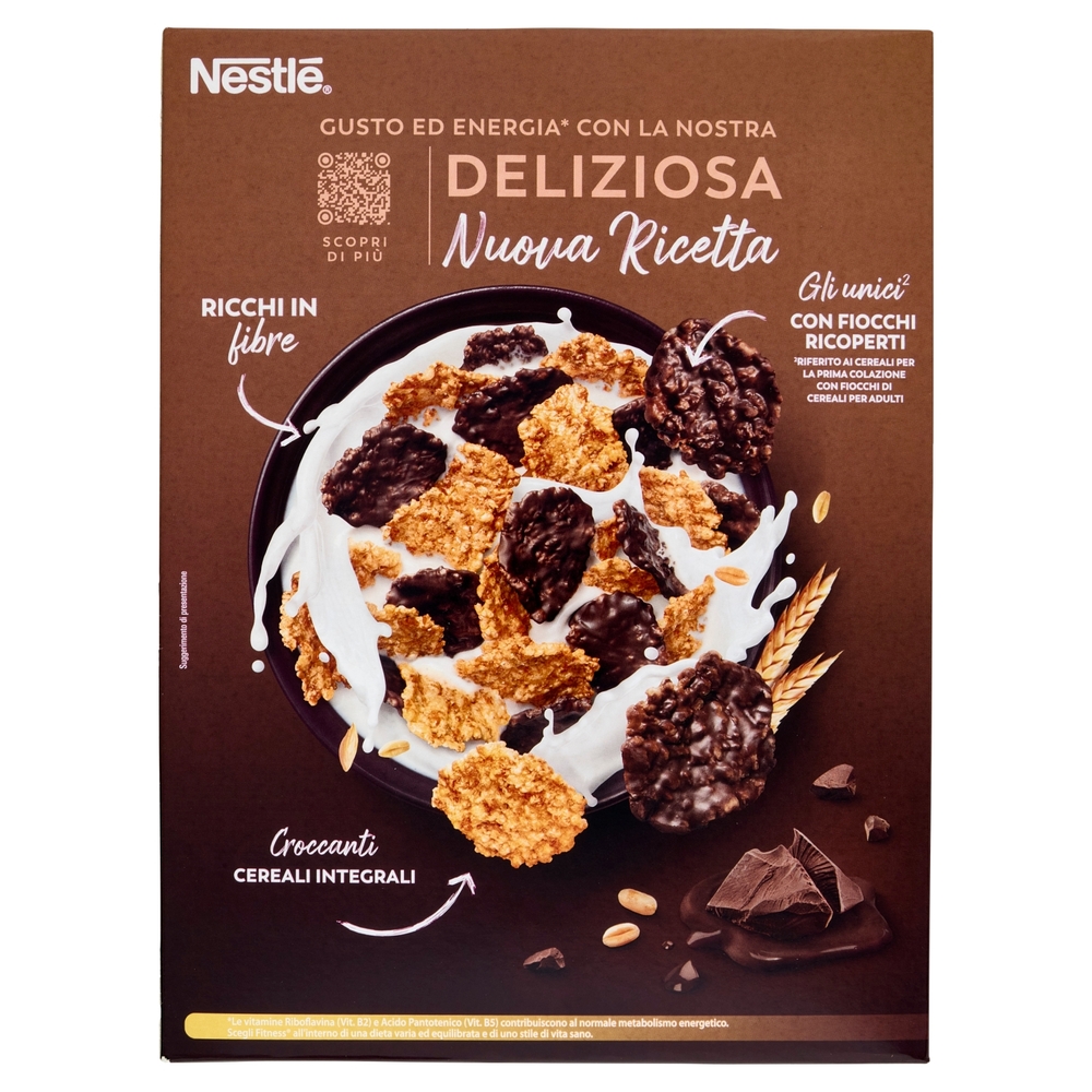 FITNESS Cioccolato Fondente Cereali Integrali con Fiocchi al Cioccolato 375 g