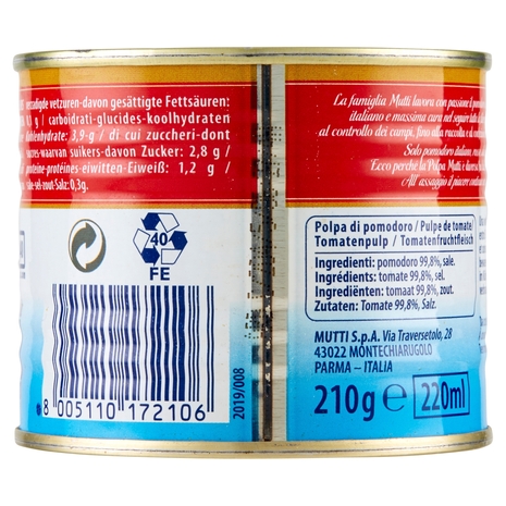 Mutti Polpa di Pomodoro 210 g