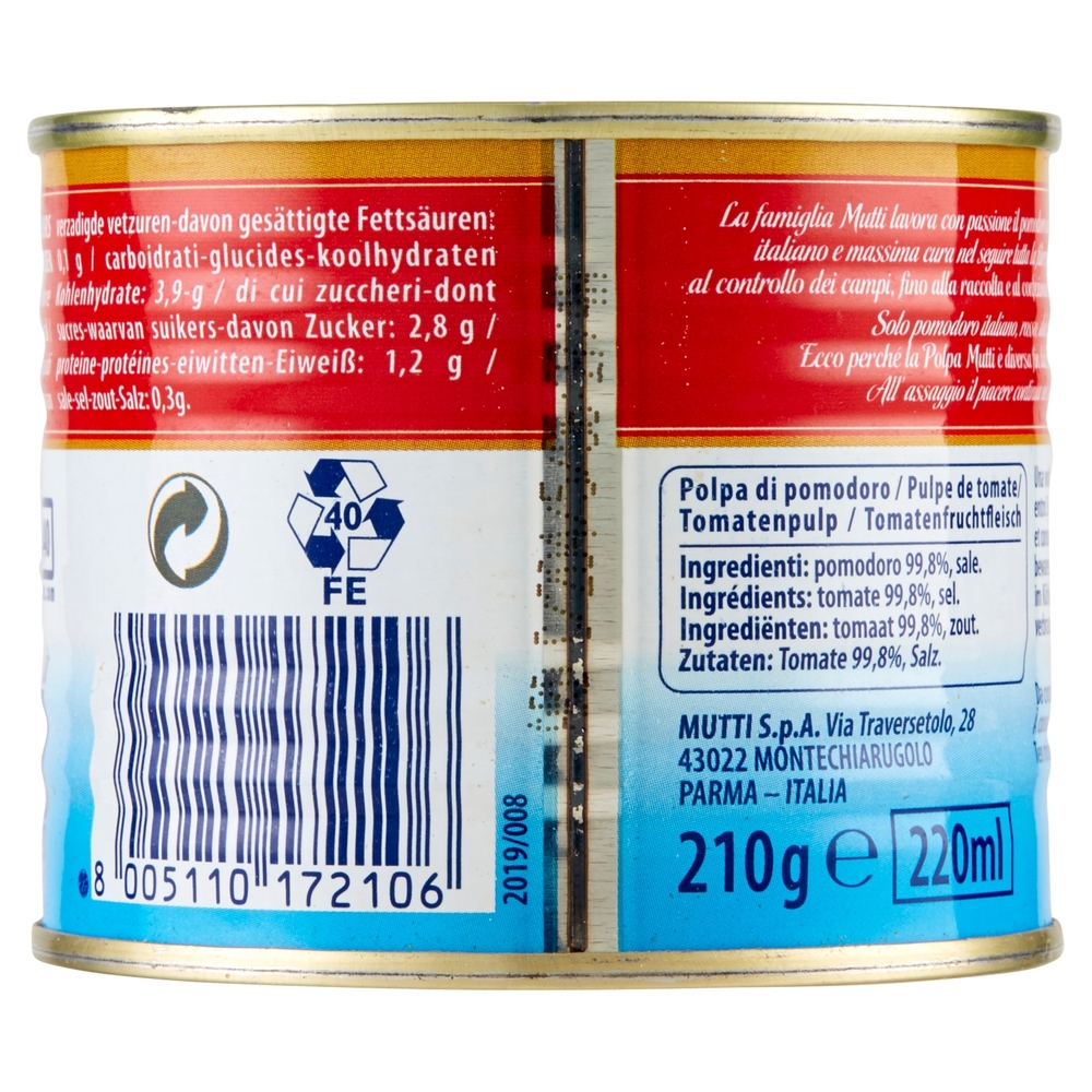 Mutti Polpa di Pomodoro 210 g