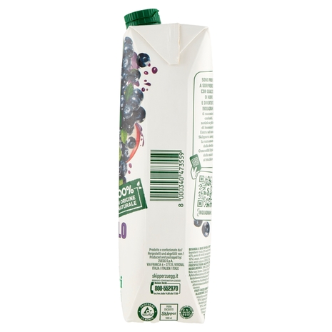Zuegg Skipper Mirtillo Mix Senza zuccheri aggiunti 1000 ml