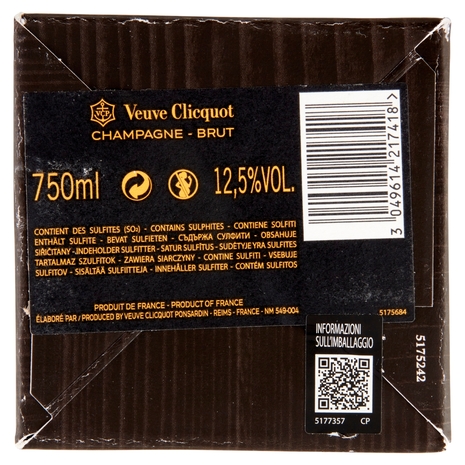 Veuve Clicquot Champagne Brut Vintage 2015 Astuccio 750ml