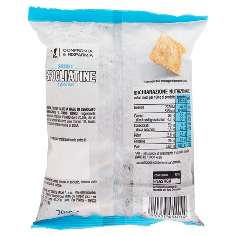 Sfogliatine Croccanti di Grano Duro U! Confronta e Risparmia