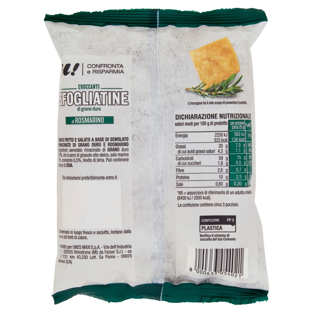 Sfogliatine Croccanti al Rosmarino U! Confronta e Risparmia