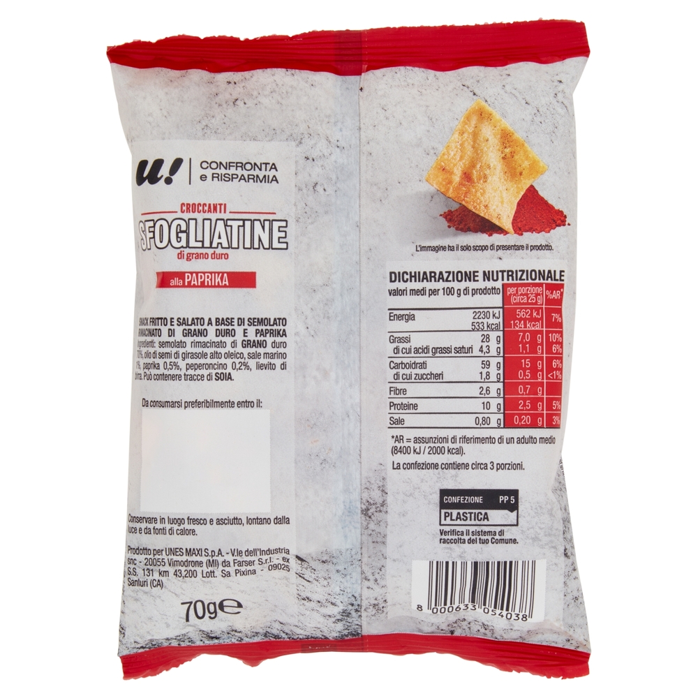 Sfogliatine Croccanti alla Paprika U! Confronta e Risparmia