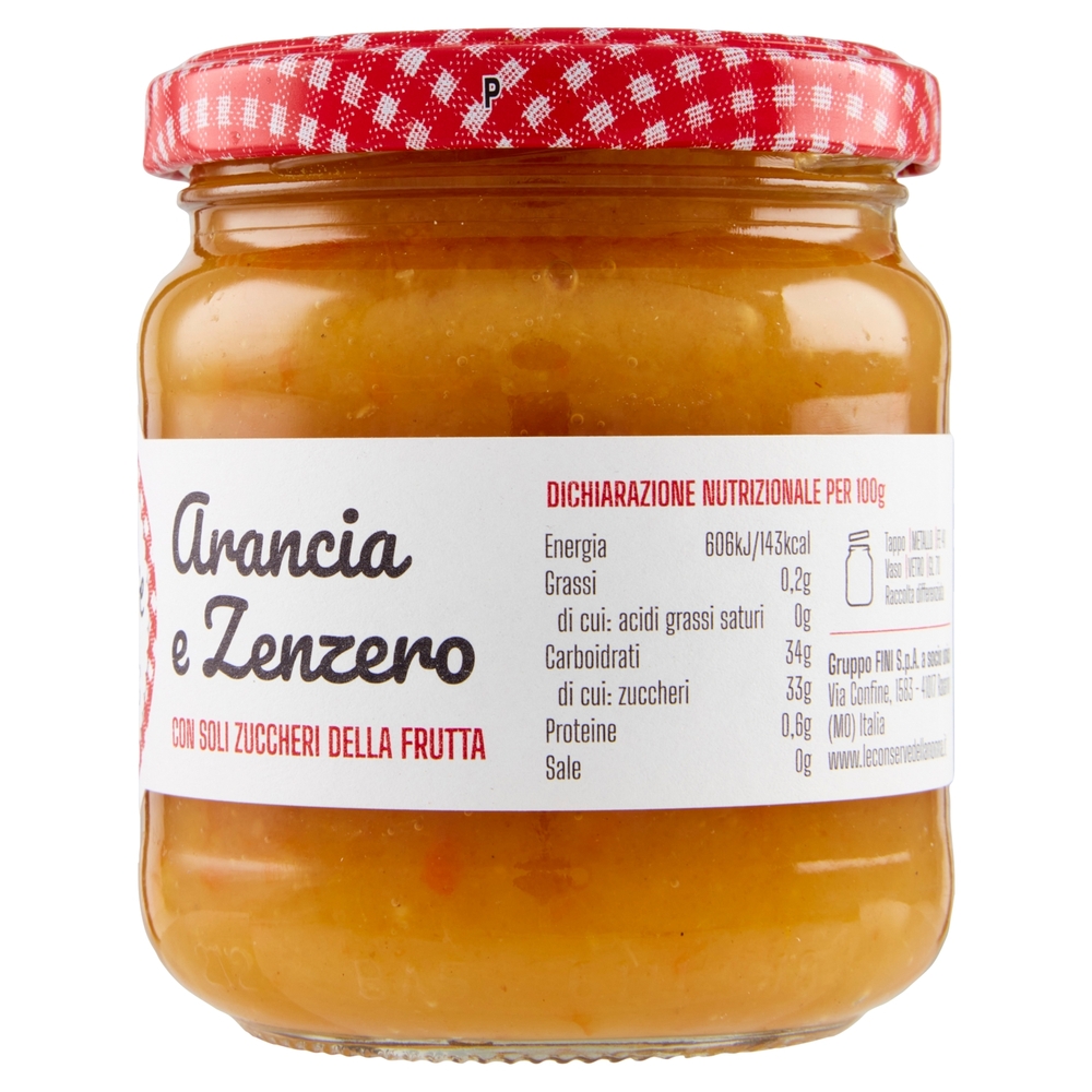 Le Conserve della Nonna Arancia e Zenzero 210 g