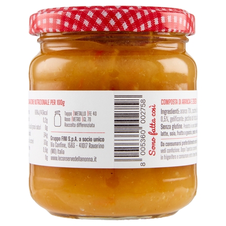 Le Conserve della Nonna Arancia e Zenzero 210 g