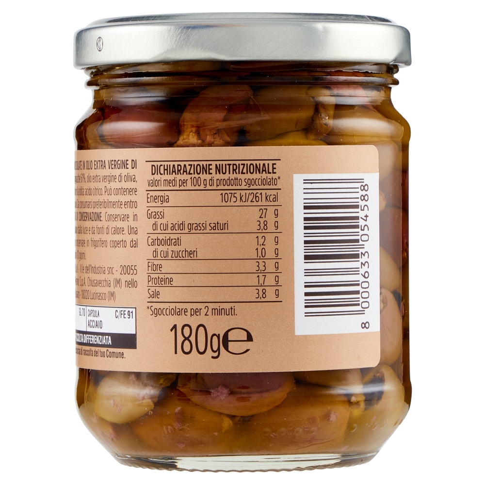 Olive Taggiasche Imperia Denocciolate Olio EVO, 180 g