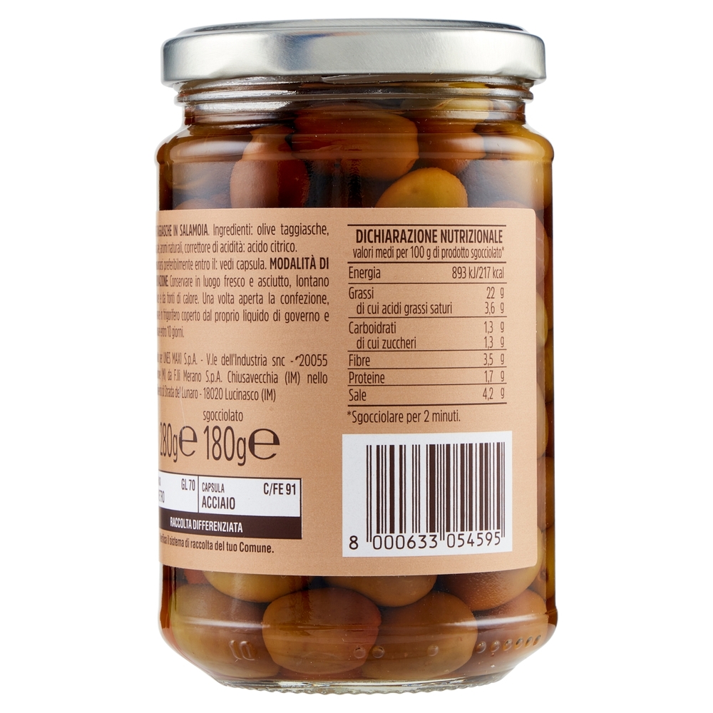 Olive Taggiasche della Provincia di Imperia in Salamoia Il Viaggiator Goloso