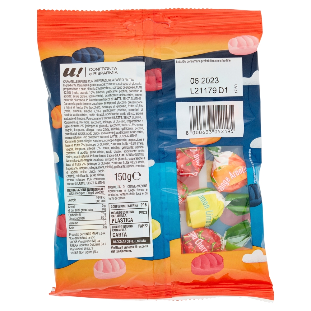 Caramelle Ripiene Assortite alla Frutta U! Confronta e Risparmia