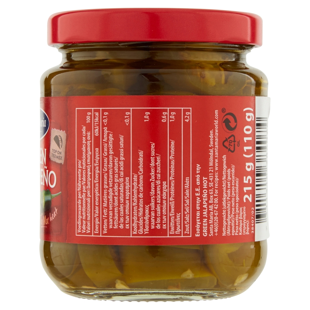 Santa Maria Green Jalapeño Hot 215 g