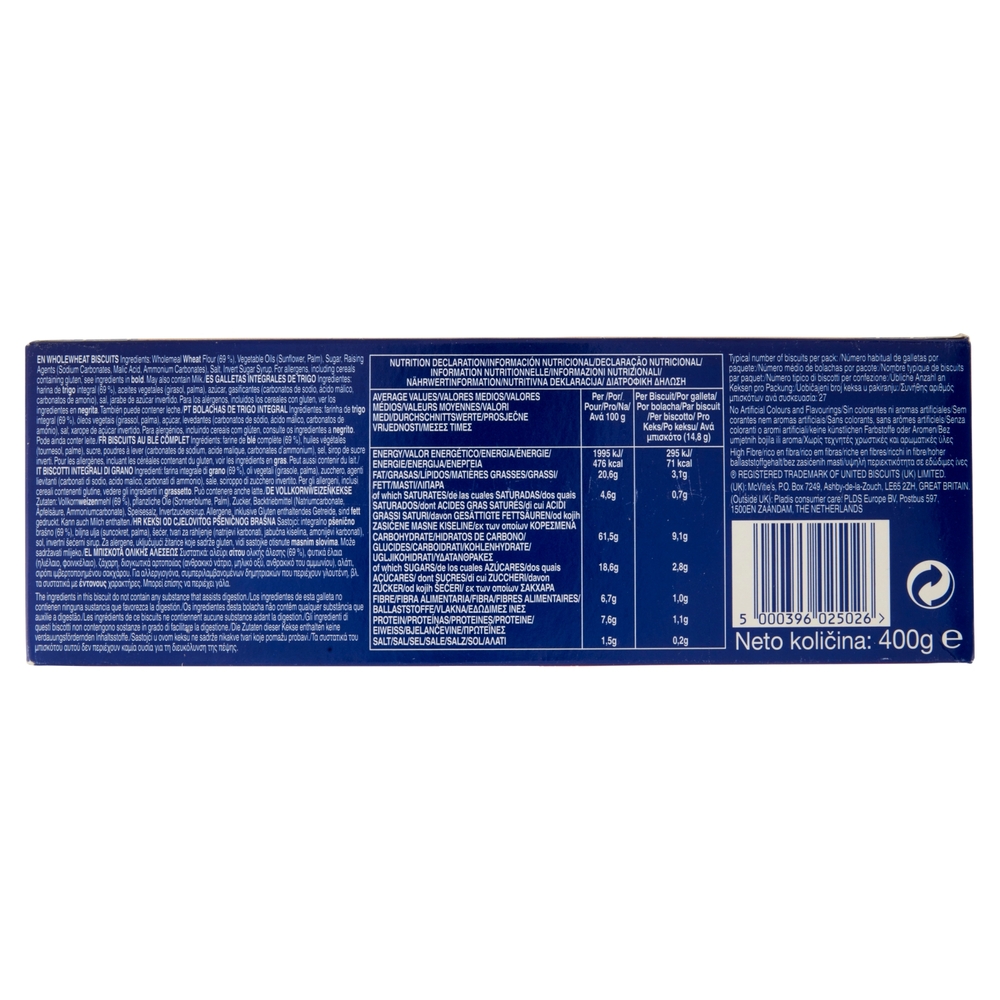 McVitie's Digestives Integrali 400 g