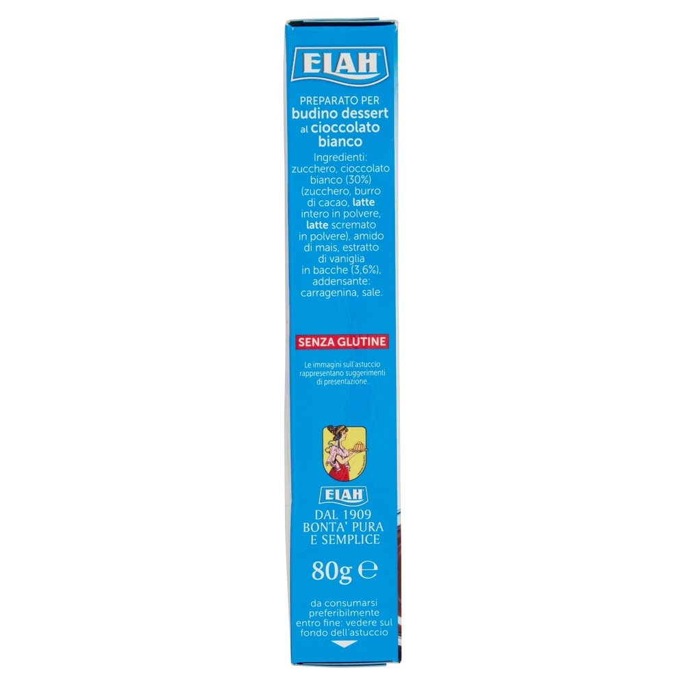 Elah Buon Dessert Preparato per Budino Dessert al cioccolato bianco 80 g