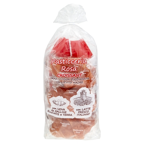 Pasticceria Rosa Croissant Gran Sfoglia Zuccherata con Lievito Madre 6 x 50 g