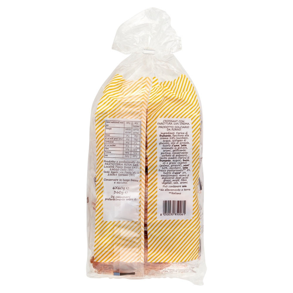 Pasticceria Rosa Croissant Crema 6 x 60 g