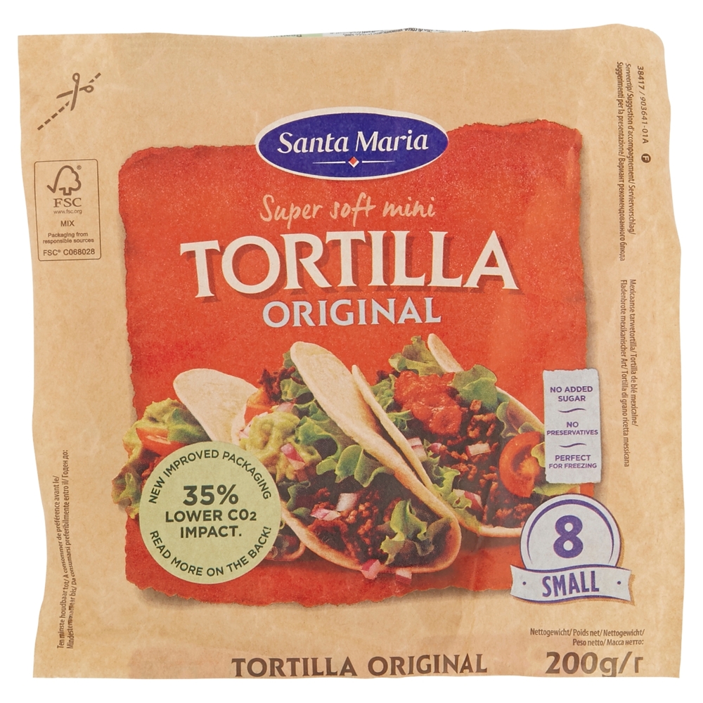 Santa Maria Super soft mini Tortilla Original 8 Small 200 g