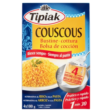 Tipiak Couscous Bustine-cottura 4 x 100 g