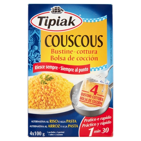 Tipiak Couscous Bustine-cottura 4 x 100 g