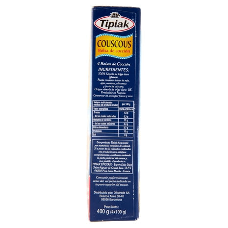 Tipiak Couscous Bustine-cottura 4 x 100 g