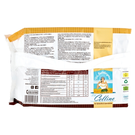 F.lli Cellino Fette Biscottate Latte e Miele senza lattosio 324 g