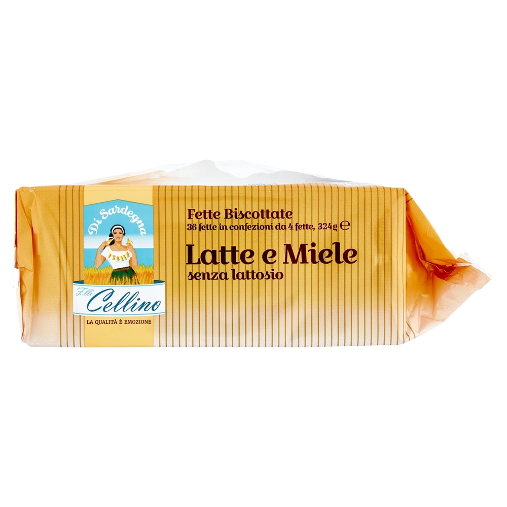 F.lli Cellino Fette Biscottate Latte e Miele senza lattosio 324 g
