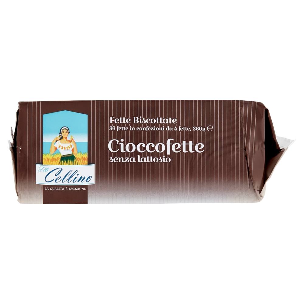 F.lli Cellino Cioccofette senza lattosio Fette Biscottate 360 g