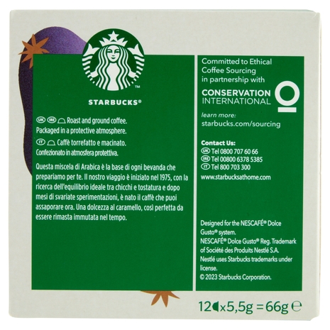 STARBUCKS Espresso Roast by Nescafé Dolce Gusto Caffè espresso 12 capsule 66 g