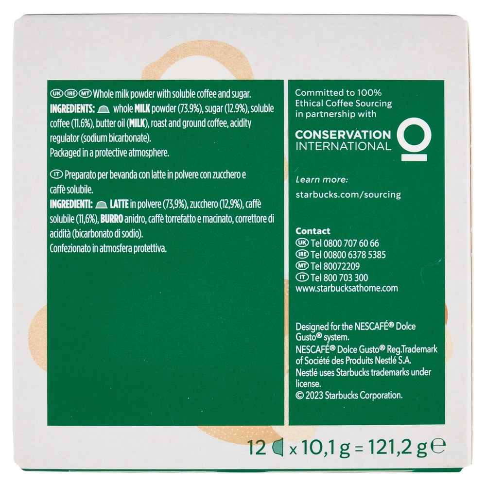 STARBUCKS Caffè Latte by Nescafé Dolce Gusto Caffè latte 12 capsule 121,2 g