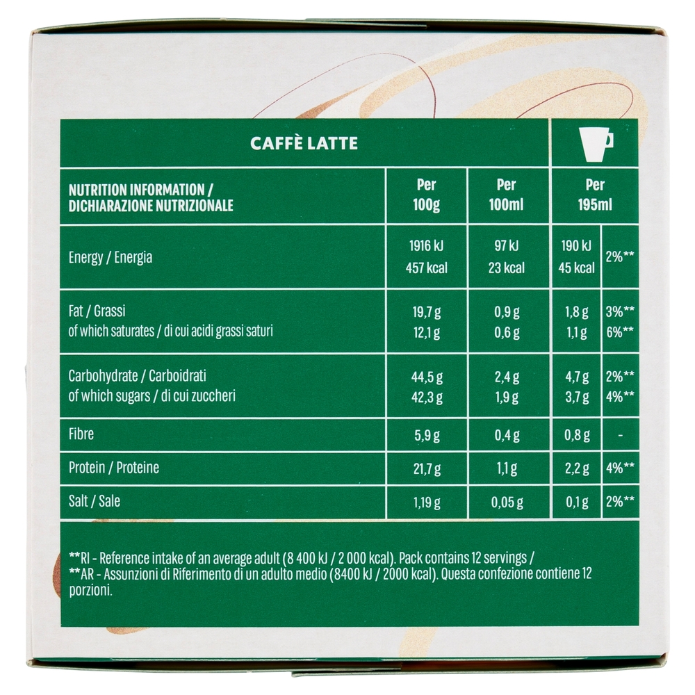 STARBUCKS Caffè Latte by Nescafé Dolce Gusto Caffè latte 12 capsule 121,2 g