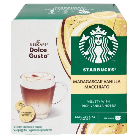 STARBUCKS Madagascar Vanilla Macchiato by Nescafé Dolce Gusto Macchiato vaniglia 12 capsule 132 g