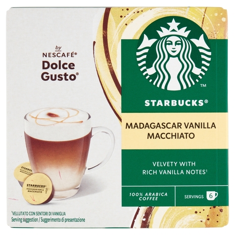 STARBUCKS Madagascar Vanilla Macchiato by Nescafé Dolce Gusto Macchiato vaniglia 12 capsule 132 g