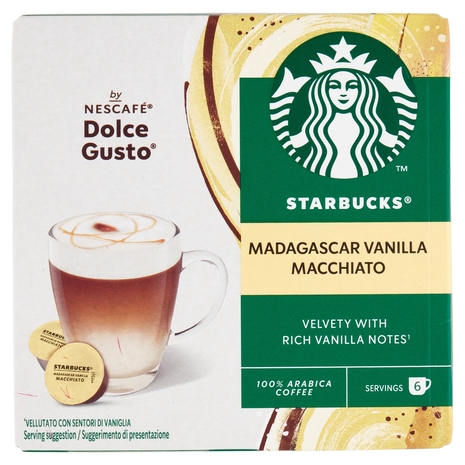 STARBUCKS Madagascar Vanilla Macchiato by Nescafé Dolce Gusto Macchiato vaniglia 12 capsule 132 g