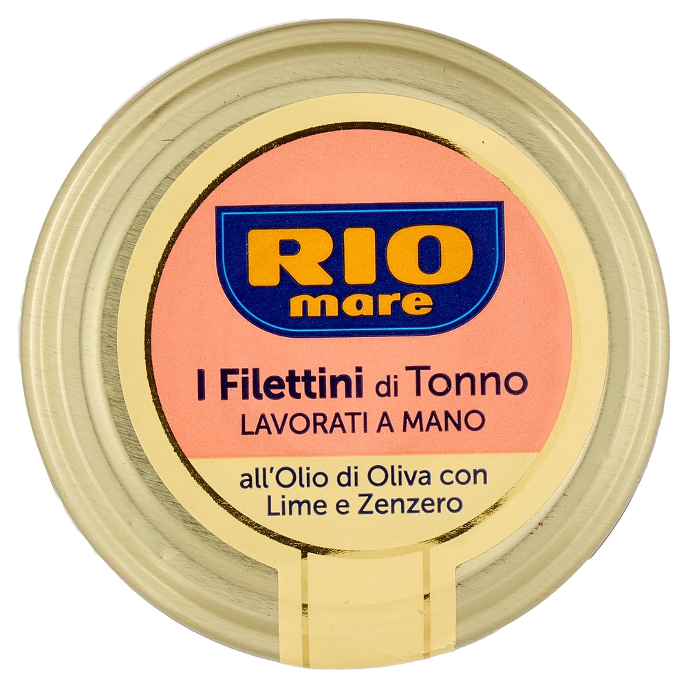 Rio mare i Filettini di Tonno Lavorati a Mano all'Olio di Oliva con Lime e Zenzero 130 g