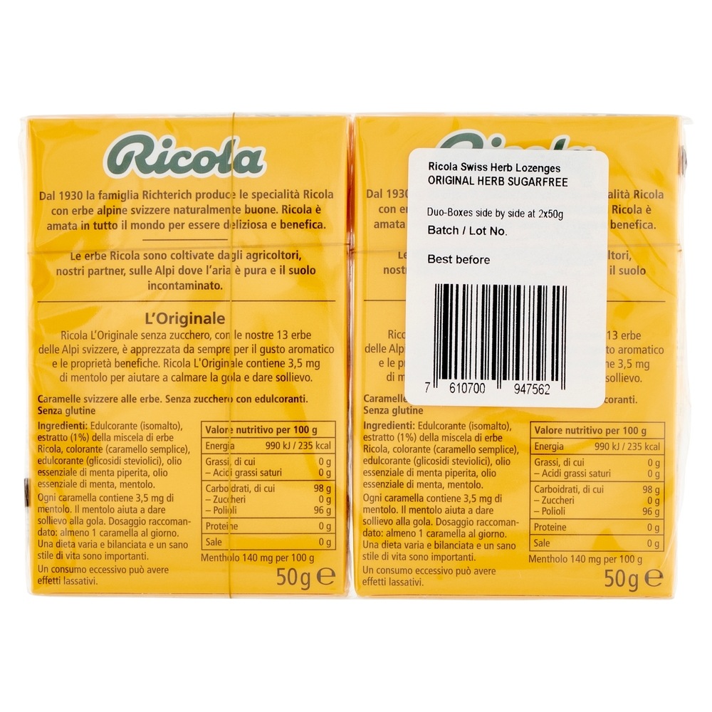 Ricola l'Originale 2 x 50 g