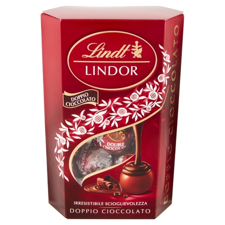 Lindt Cioccolatini Lindor Doppio Cioccolato Scatola 200 g