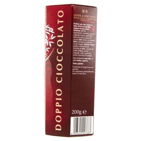 Lindt Cioccolatini Lindor Doppio Cioccolato Scatola 200 g