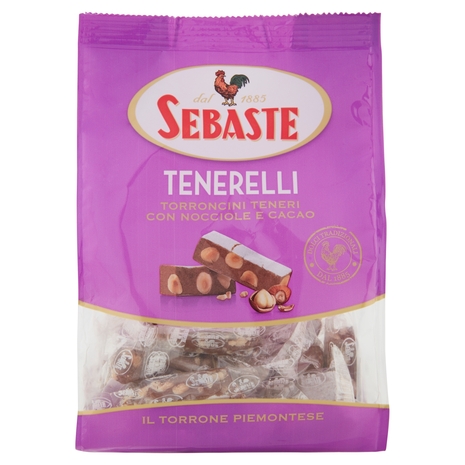Sebaste Tenerelli Torroncini Teneri con Nocciole e Cacao 180 g