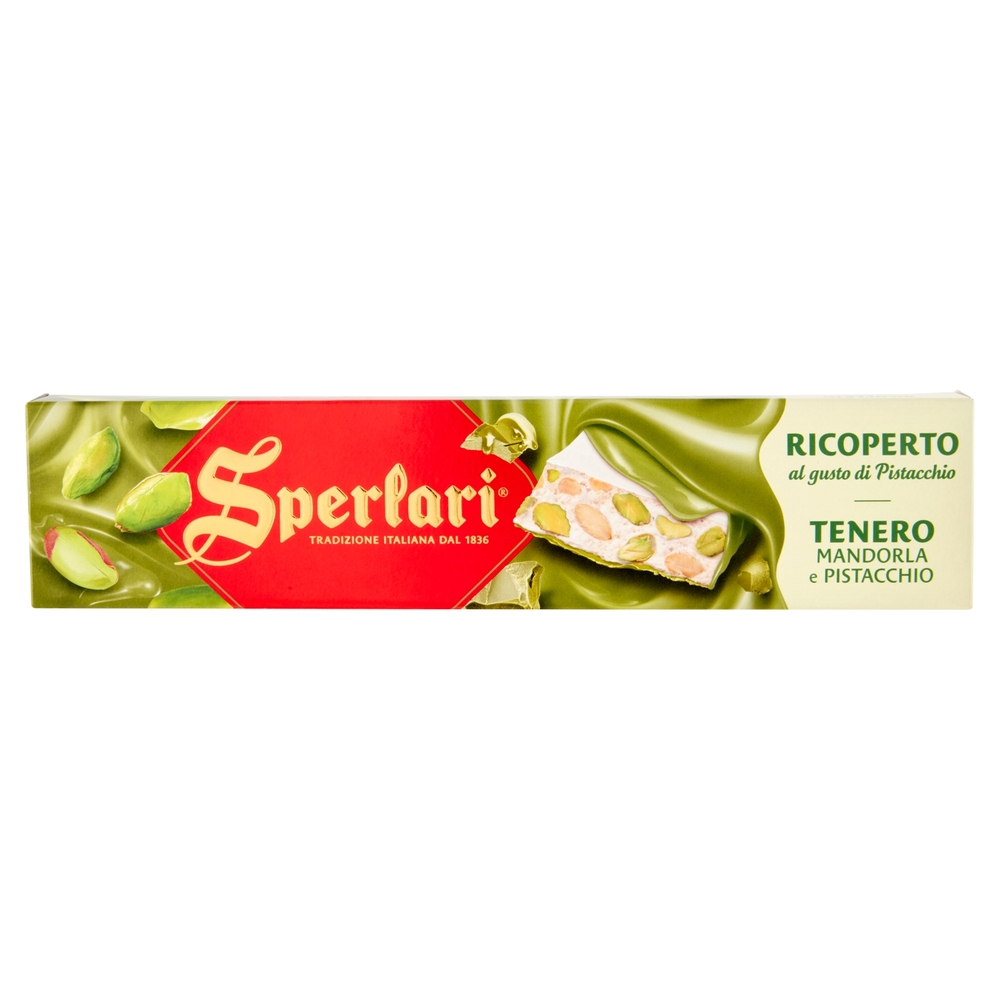 Sperlari Tenero Mandorla e Pistacchio Ricoperto al gusto di Pistacchio 200 g