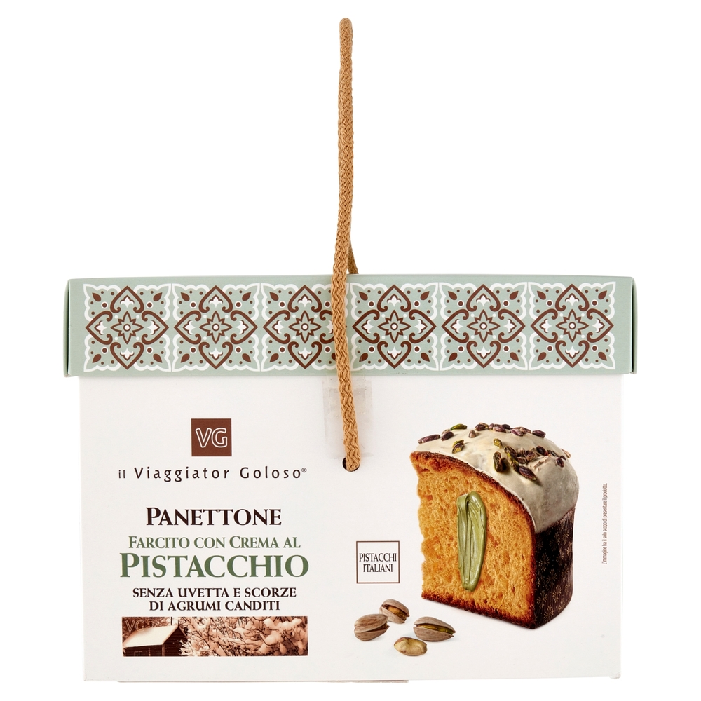Panettone Farcito con Crema al Pistacchio Il Viaggiator Goloso