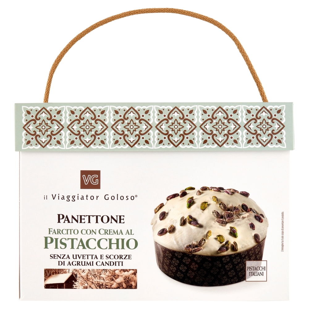 Panettone Farcito con Crema al Pistacchio Il Viaggiator Goloso