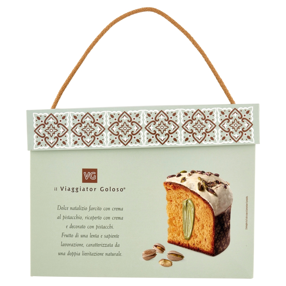 Panettone Farcito con Crema al Pistacchio Il Viaggiator Goloso