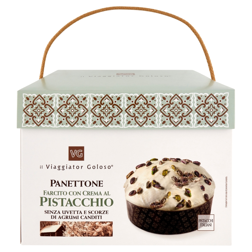 Panettone Farcito con Crema al Pistacchio Il Viaggiator Goloso