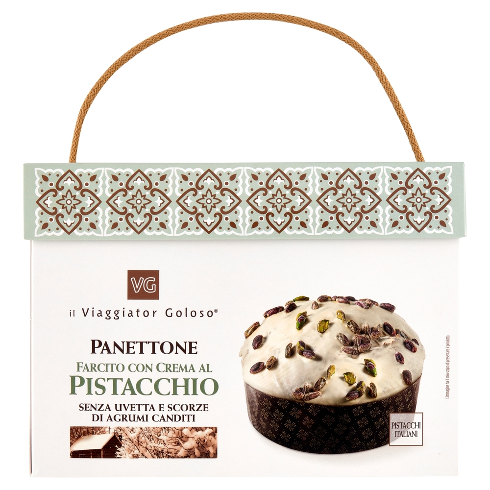 Panettone Farcito con Crema al Pistacchio Il Viaggiator Goloso