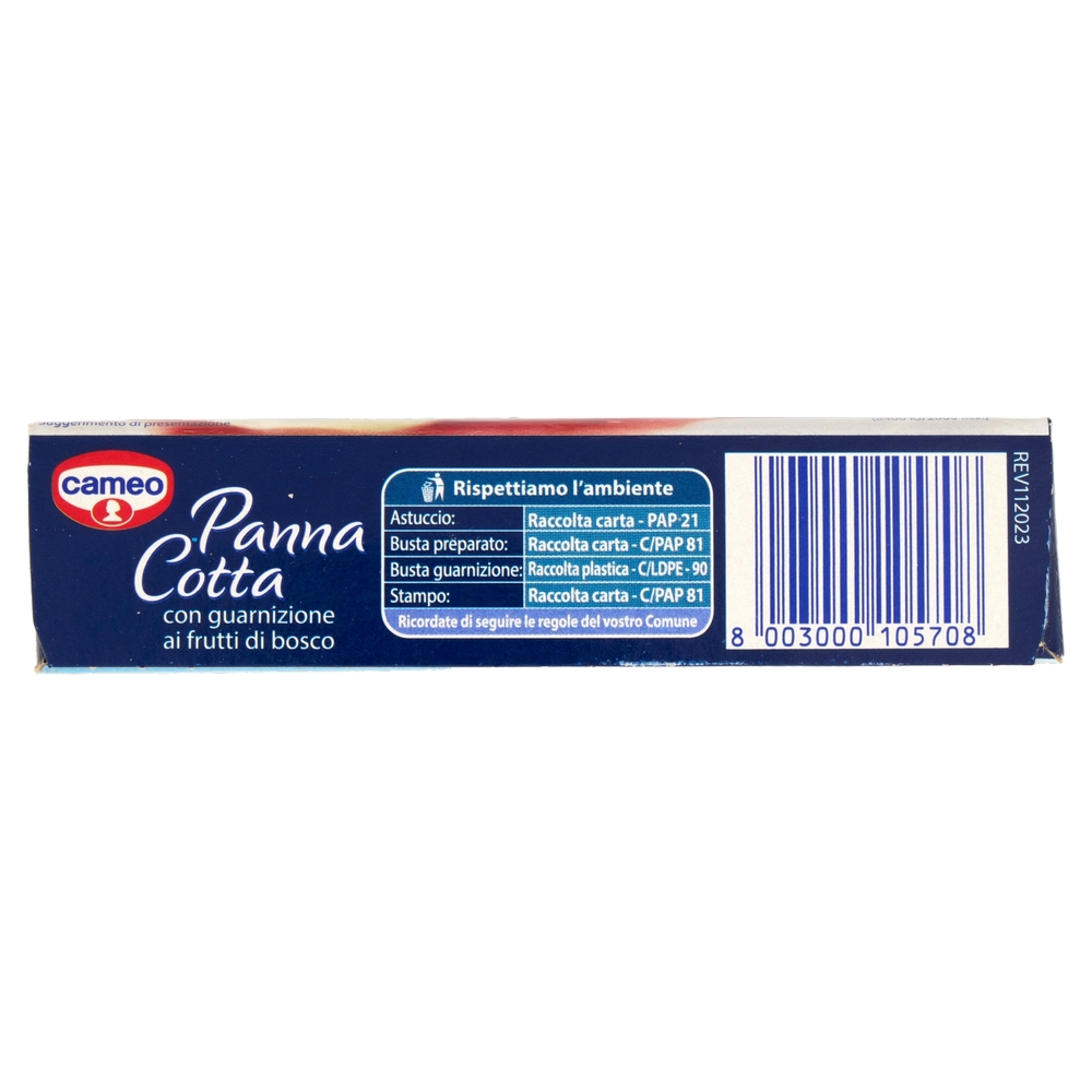 cameo Preparato per Panna Cotta con guarnizione ai frutti di bosco 107 g